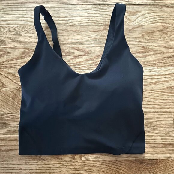 Lululemon Black Align Tank Cropped Length Size 4 BLK EXCELLENT CONDITION! - Picture 1 of 5